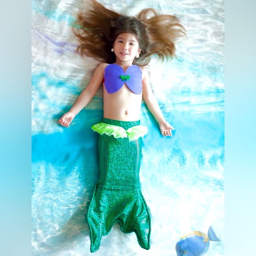 Custom Made The Little Mermaid Princess Ariel Tail and Shell Costume